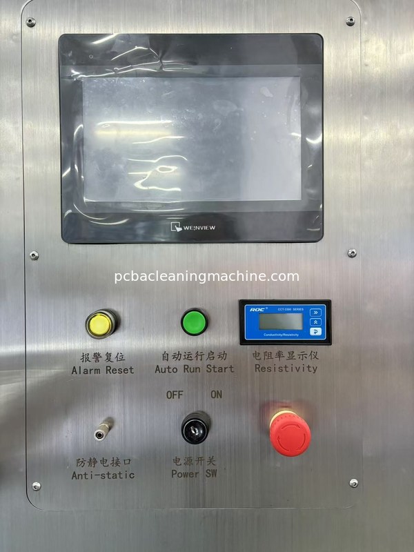 PCBA बैच टाइप स्प्रे वॉश डिफ्लक्स मशीन 3 स्प्रे मैनिफोल्ड्स 2 लेयर्स PCBA बास्केट 1वॉश कैबिनेट;