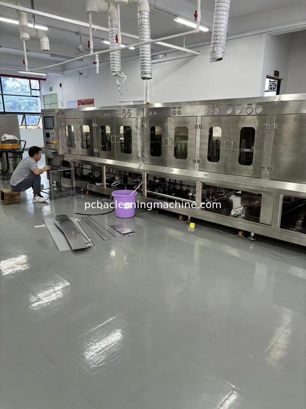 PCBA बैच टाइप स्प्रे वॉश डिफ्लक्स मशीन 3 स्प्रे मैनिफोल्ड्स 2 लेयर्स PCBA बास्केट 1वॉश कैबिनेट;