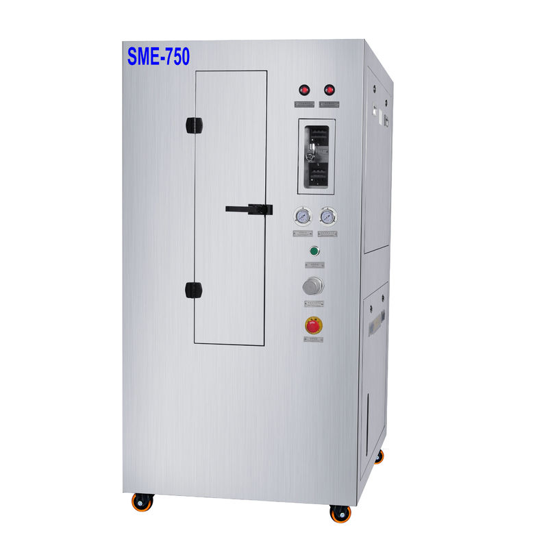 SME-750 वायवीय स्टैंसिल क्लीनर 736 * 736 मिमी मिलाप पेस्ट और लाल गोंद स्टैंसिल स्वचालित सफाई मशीन