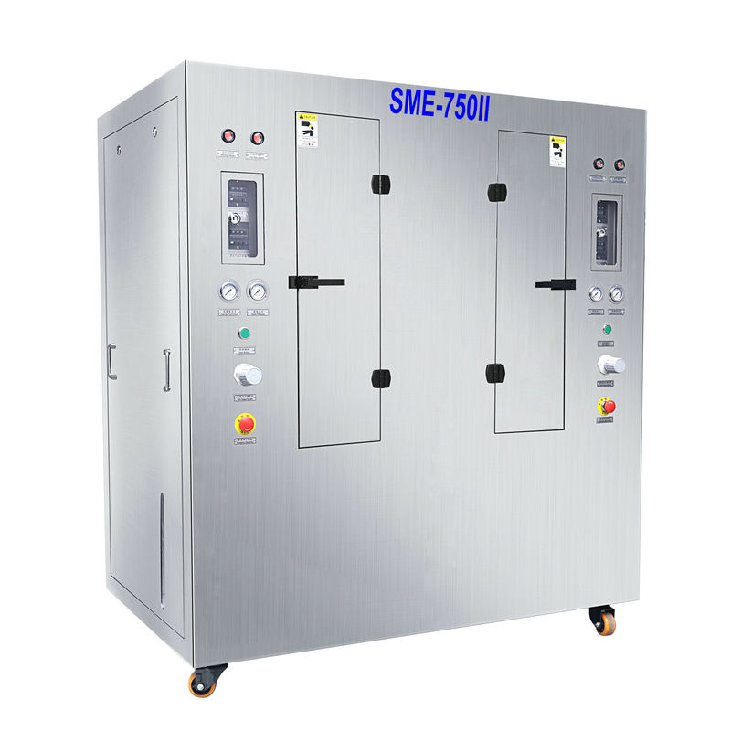 SME-750 वायवीय स्टैंसिल क्लीनर 736 * 736 मिमी मिलाप पेस्ट और लाल गोंद स्टैंसिल स्वचालित सफाई मशीन