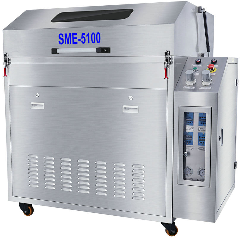 एसएमई -5100 डबल-स्टेशन 1000 मिमी व्यास गोल टोकरी वायवीय श्रीमती सोल्डरिंग वेव ओवन पैलेट सफाई मशीन